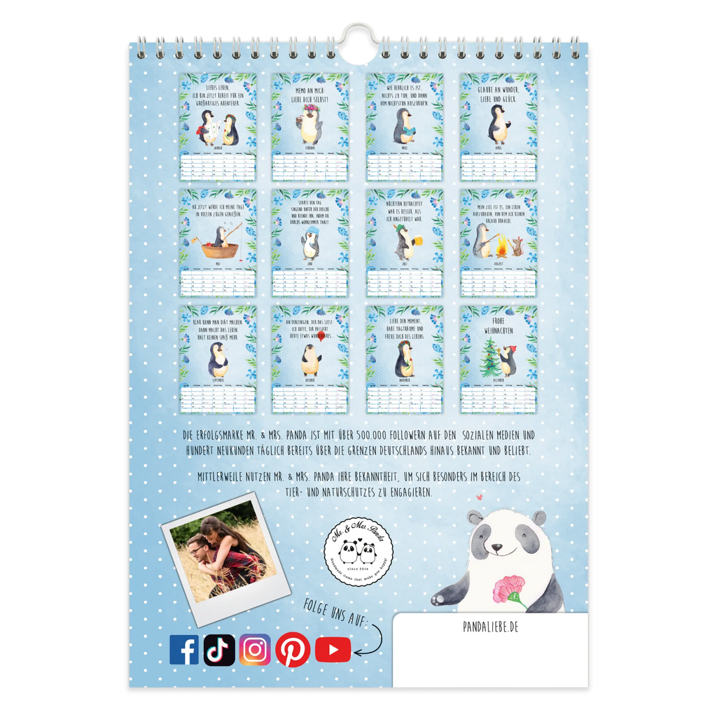 A3 Wandkalender 2025 Pinguin Collection Wandkalender, Kalender, Jahreskalender, Terminplaner, Wand, Jahresplaner, Pinguin