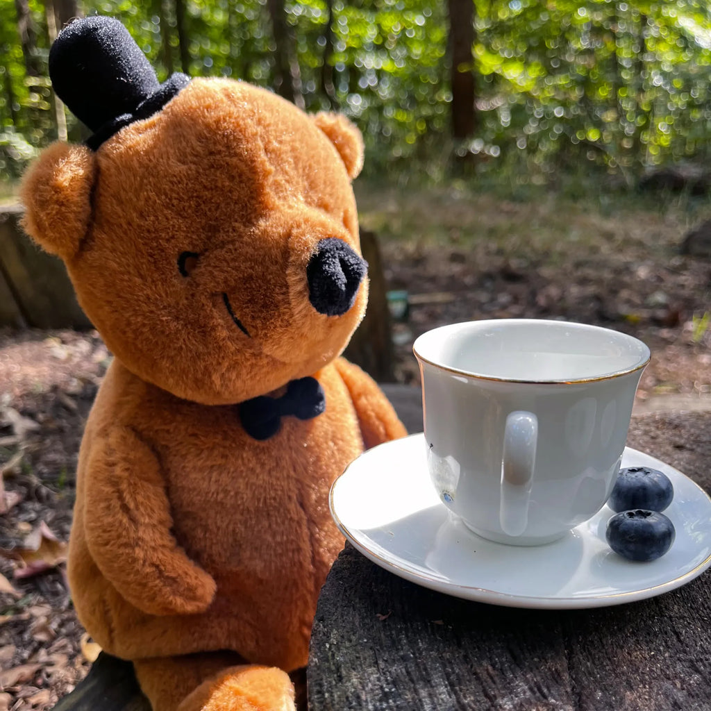 Kuscheltier Bär mit Hut und Fliege Kuscheltier, Stofftier, Plüsch, Plüschtier, Teddy, Spielzeug, Schmusetier, Bär, Teddybär, Hut, Fliege, Zylinder