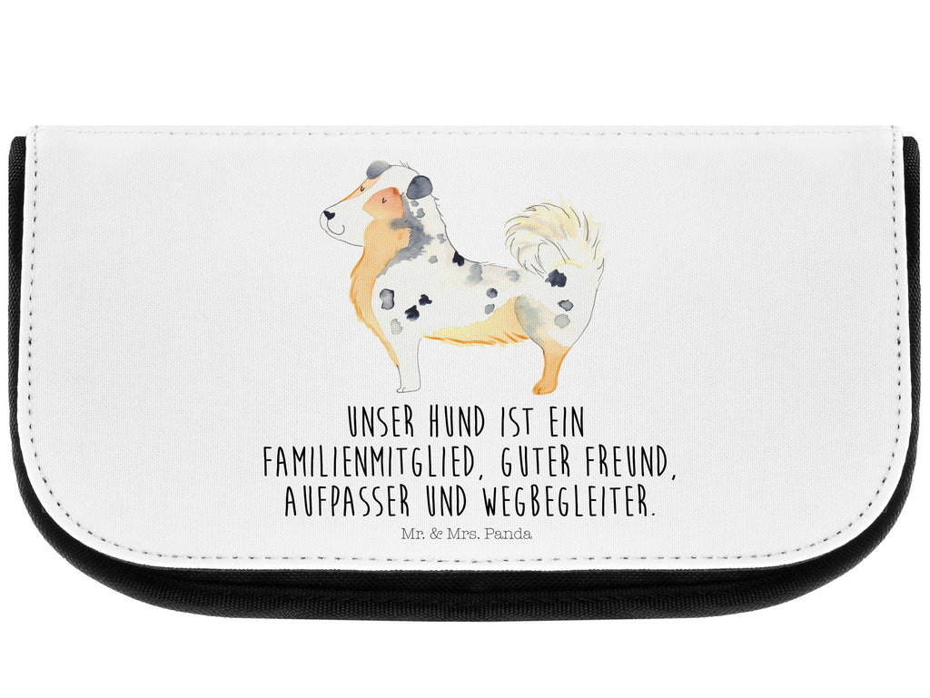 Kosmetiktasche Australien Shepherd Kosmetikbeutel, Kulturtasche, Kulturbeutel, Schminktasche, Make-Up Tasche, Hund, Hundemotiv, Haustier, Hunderasse, Tierliebhaber, Hundebesitzer, Sprüche, Australien Shepherd, Shepherd, Hundeliebe, Familienhund, Spruch