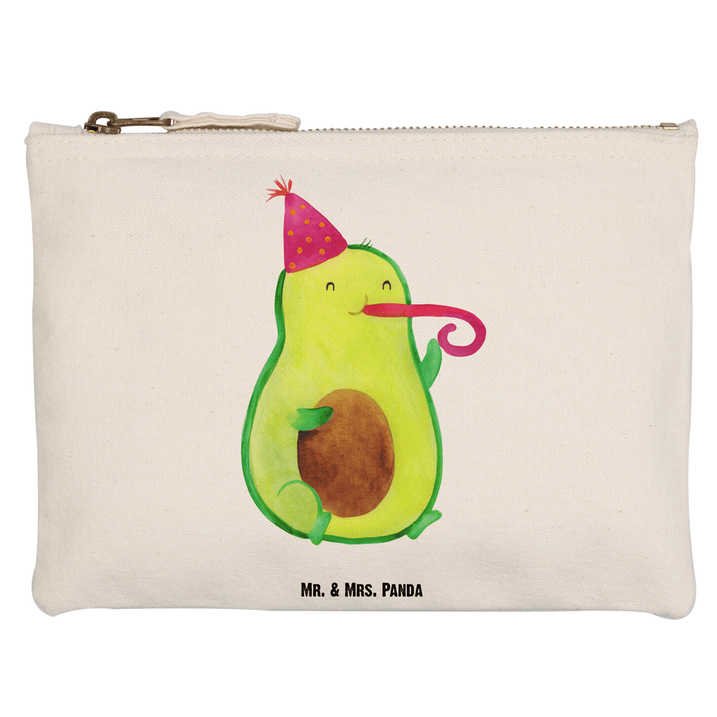 Schminktasche Avocado Party Time Schminktasche, Kosmetiktasche, Kosmetikbeutel, Stiftemäppchen, Etui, Federmappe, Makeup, XXL, Schminketui, Kosmetiketui, Schlamperetui, Avocado, Veggie, Vegan, Gesund