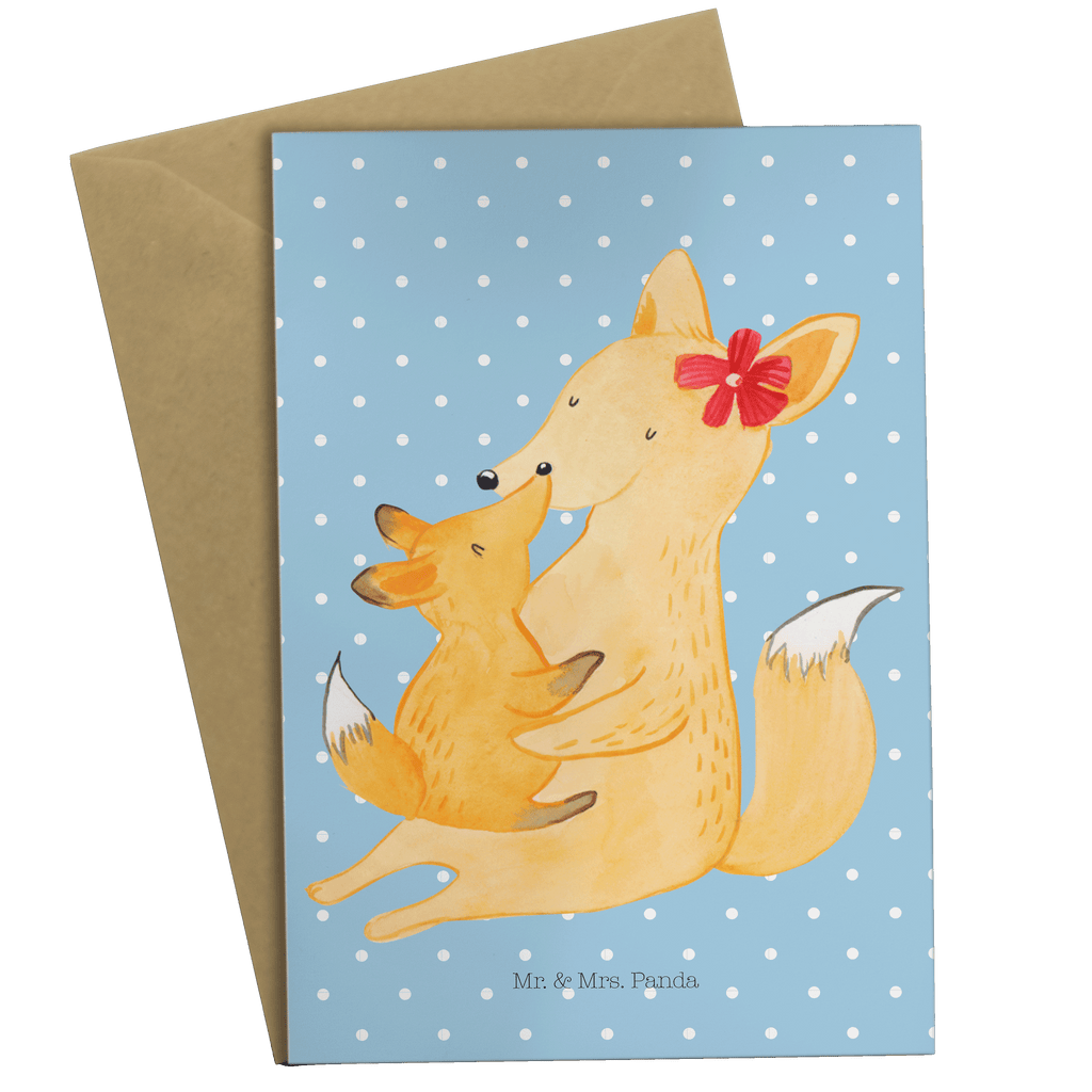 Grußkarte Fuchs Mama & Kind Grußkarte, Klappkarte, Einladungskarte, Glückwunschkarte, Hochzeitskarte, Geburtstagskarte, Karte, Ansichtskarten, Familie, Vatertag, Muttertag, Bruder, Schwester, Mama, Papa, Oma, Opa, Mutter, Tochter, Lieblingstochter, Beste Tochter, Geschenk