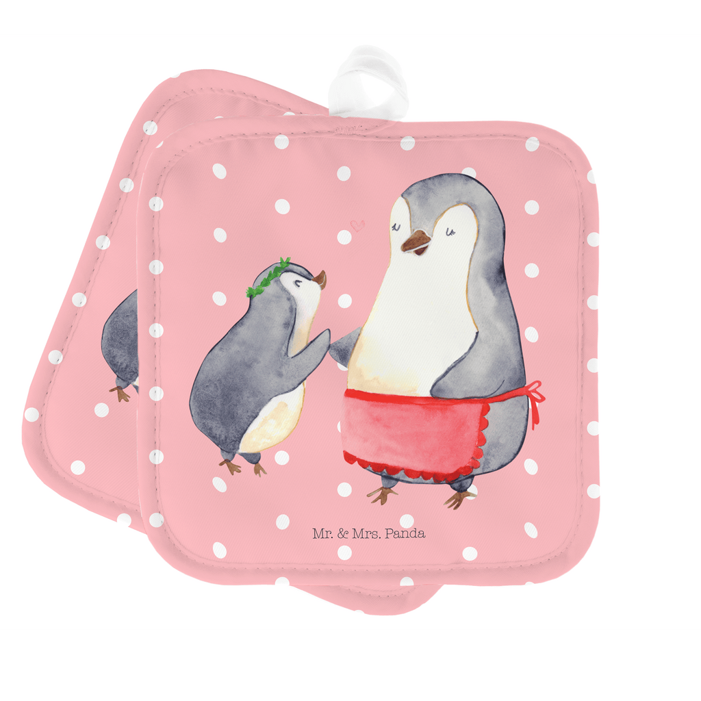 2er Set Topflappen  Pinguin mit Kind Topflappen, Topfuntersetzer, Ofenhandschuh, Topflappen Set, Topflappen lustig, Topflappen mit Spruch, Familie, Vatertag, Muttertag, Bruder, Schwester, Mama, Papa, Oma, Opa, Geschenk, Mami, Mutti, Mutter, Geburststag