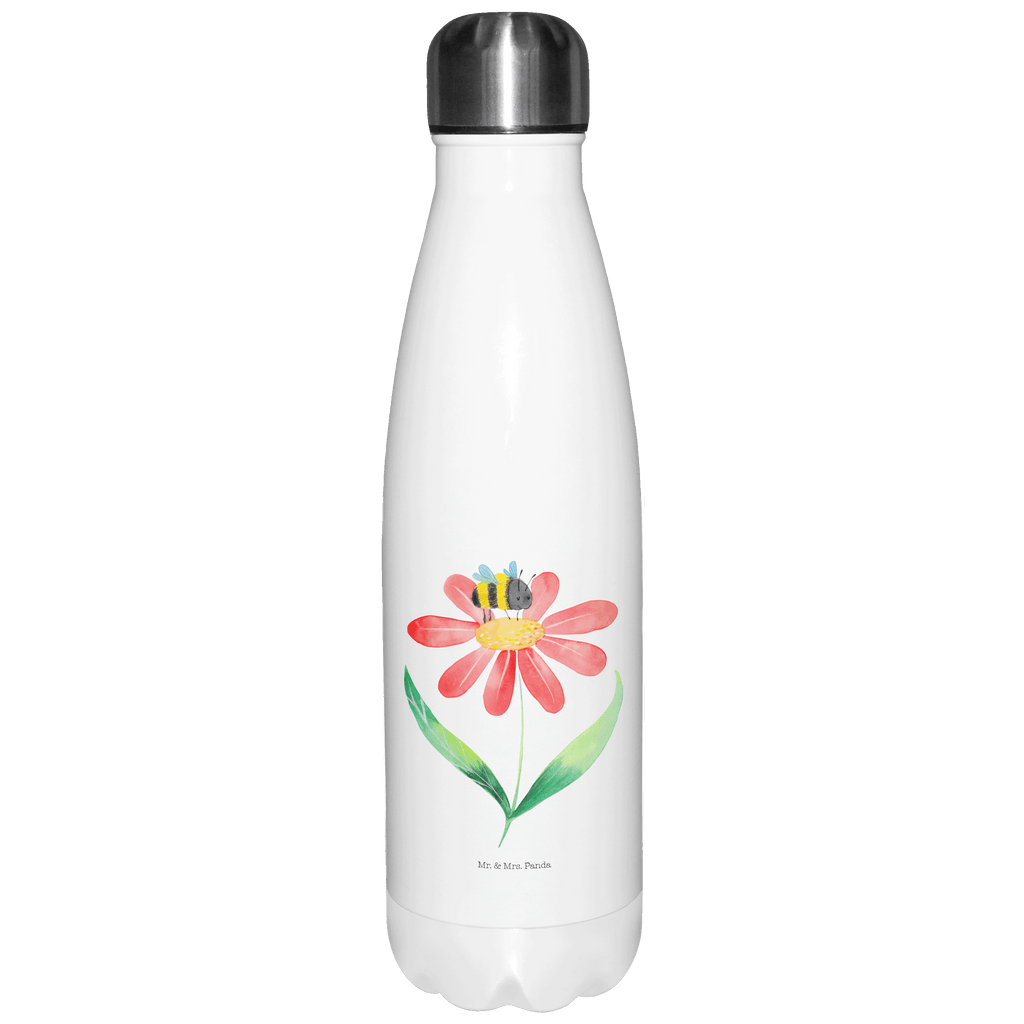 Thermosflasche Hummel Blume Isolierflasche, Thermoflasche, Trinkflasche, Thermos, Edelstahl, Tiermotive, Gute Laune, lustige Sprüche, Tiere, Hummel, Blume, Wespe, Flauschig, Natur, Feld, Hummeln, Biene