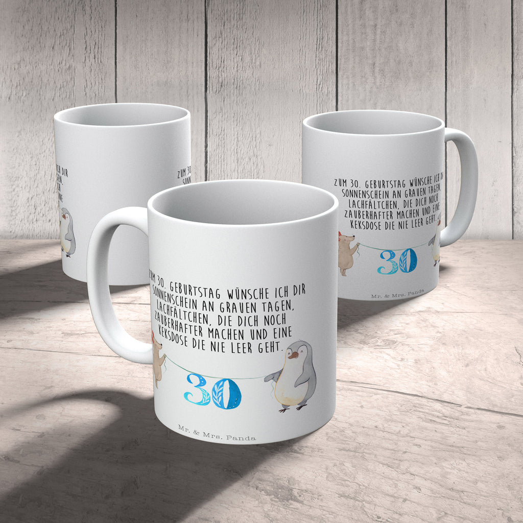 Tasse 30. Geburtstag Maus Pinguin Tasse, Kaffeetasse, Teetasse, Becher, Kaffeebecher, Teebecher, Keramiktasse, Porzellantasse, Büro Tasse, Geschenk Tasse, Tasse Sprüche, Tasse Motive, Kaffeetassen, Tasse bedrucken, Designer Tasse, Cappuccino Tassen, Schöne Teetassen, Geburtstag, Geburtstagsgeschenk, Geschenk, Party, Feiern, Torte, Kuchen