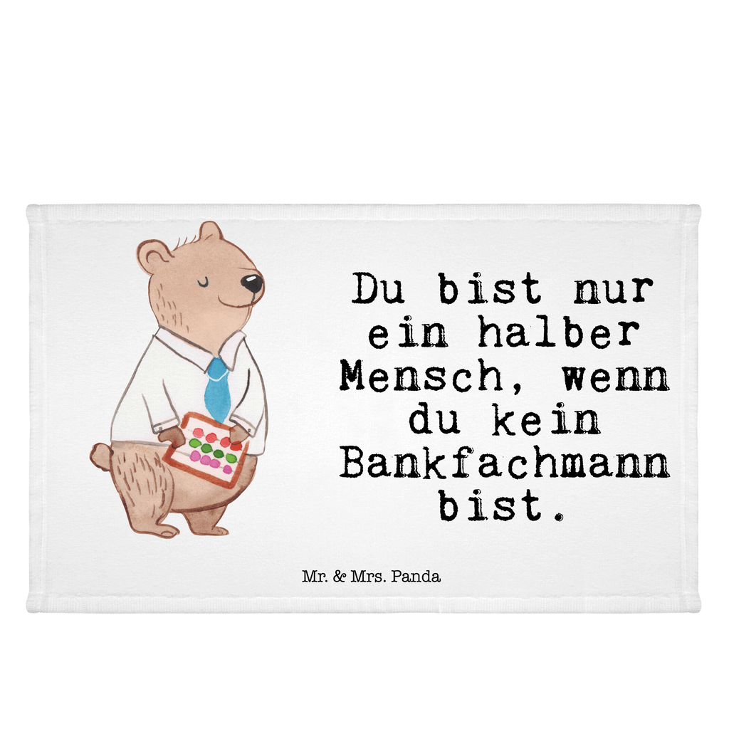 Handtuch Bankfachmann mit Herz Gästetuch, Reisehandtuch, Sport Handtuch, Frottier, Kinder Handtuch, Beruf, Ausbildung, Jubiläum, Abschied, Rente, Kollege, Kollegin, Geschenk, Schenken, Arbeitskollege, Mitarbeiter, Firma, Danke, Dankeschön, Bankfachmann, Bankangestellter, Bänker, Bankberater