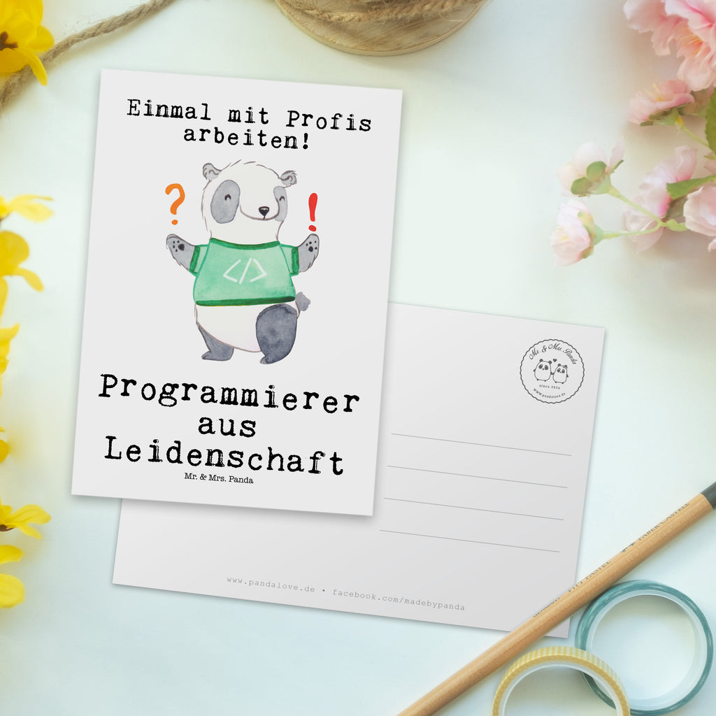 Postkarte Programmierer aus Leidenschaft Postkarte, Karte, Geschenkkarte, Grußkarte, Einladung, Ansichtskarte, Geburtstagskarte, Einladungskarte, Dankeskarte, Ansichtskarten, Einladung Geburtstag, Einladungskarten Geburtstag, Beruf, Ausbildung, Jubiläum, Abschied, Rente, Kollege, Kollegin, Geschenk, Schenken, Arbeitskollege, Mitarbeiter, Firma, Danke, Dankeschön, Programmierer, Softwareingenieur, Softwarentwickler, Computerfreak, Datenverarbeiter, Computerfachmann, IT-Spezialist, Nerd