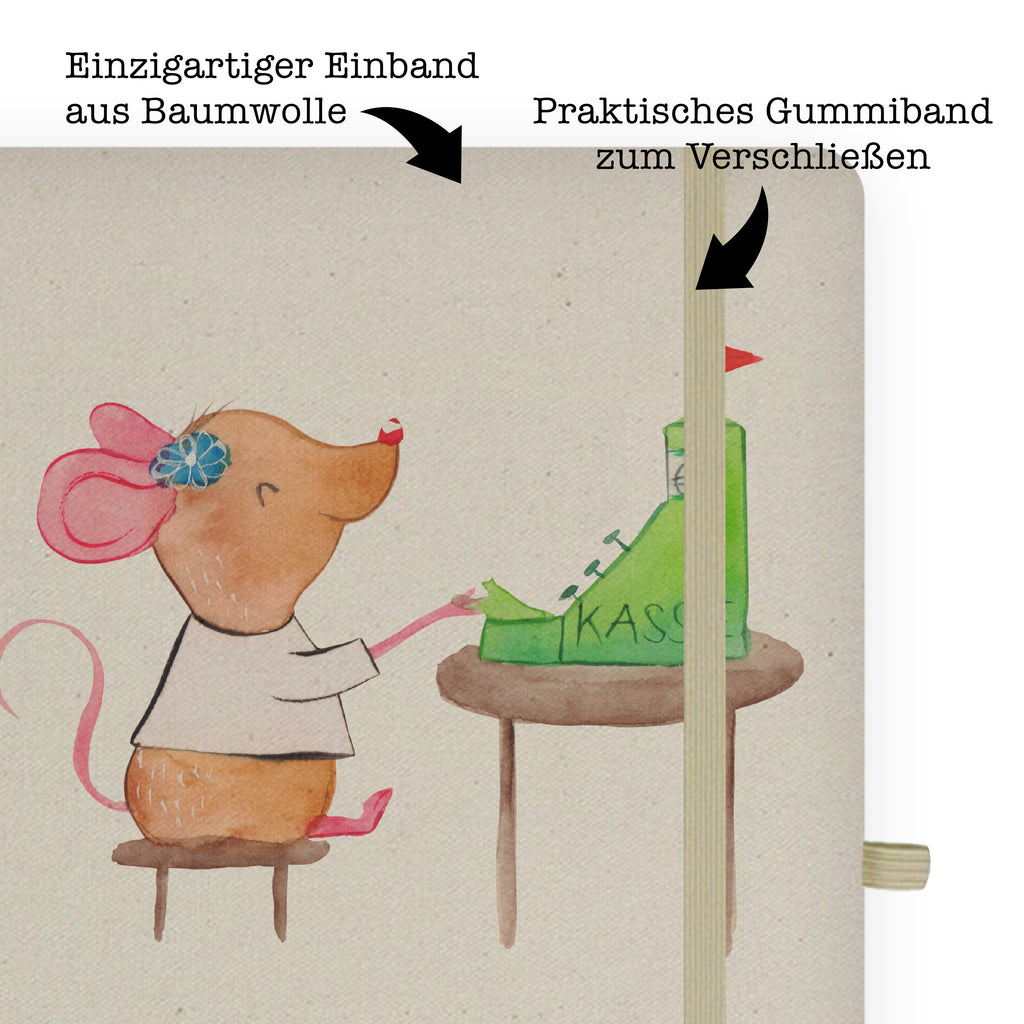 DIN A6 Baumwoll Notizbuch Kassiererin mit Herz Notizen, Eintragebuch, Tagebuch, Notizblock, Adressbuch, Journal, Kladde, Skizzenbuch, Notizheft, Schreibbuch, Schreibheft, Beruf, Ausbildung, Jubiläum, Abschied, Rente, Kollege, Kollegin, Geschenk, Schenken, Arbeitskollege, Mitarbeiter, Firma, Danke, Dankeschön, Kassiererin, Kassenwartin, Mitarbeiterin Kasse