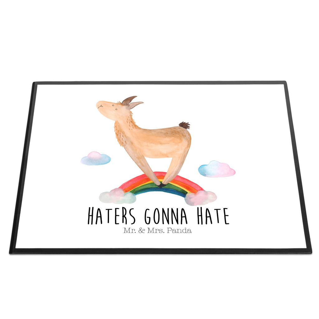 Schreibtischunterlage Lama Regenbogen Schreibunterlage, Schreibtischauflage, Bürobedarf, Büroartikel, Schreibwaren, Schreibtisch Unterlagen, Schreibtischunterlage Groß, Lama, Alpaka, Lamas, Regenbogen, Haters gonna hate, Haters, Selbstständig, Außenseiter, Schule, Abi, Hobby, Wolkenland, Freiheit