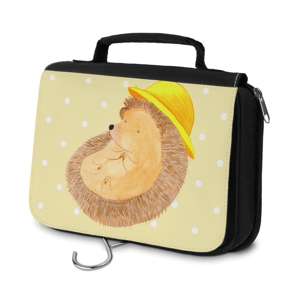 Kulturbeutel Igel betet Kulturbeutel, Zum Aufhängen, Waschtasche, Kosmetiktasche, Damen, Herren, Aufbewahrungstasche, Schminktasche, Kosmetikbeutel, Organizer, Kulturtasche, Schminkutensil, Tiermotive, Gute Laune, lustige Sprüche, Tiere, Igel, Igel mit Hut, Sonnenhut, Gott, Amen, beten, Leben, Dankbarkeit, Dankbar sein, dankbar, genießen