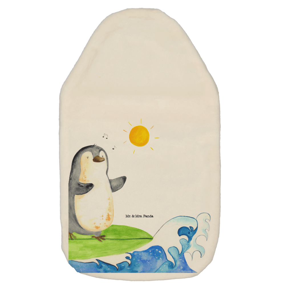 Wärmflasche Pinguin Surfer Wärmekissen, Kinderwärmflasche, Körnerkissen, Wärmflaschenbezug, Wärmflasche mit Bezug, Wärmflasche, Bettflasche, Kleine Wärmflasche, Pinguin, Pinguine, surfen, Surfer, Hawaii, Urlaub, Wellen, Wellen reiten, Portugal