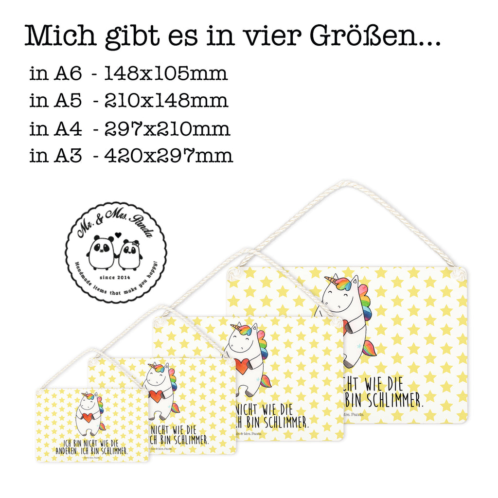 Dekoschild Einhorn Herz Einhorn, Herz, Einhörner, Unicorn, schlimm, böse, witzig, lustig, Freundin, anders, bunt Schild, Türschild, Holzschild, Wandschild, Wanddeko  Einhorn, Einhörner, Einhorn Deko, Pegasus, Unicorn