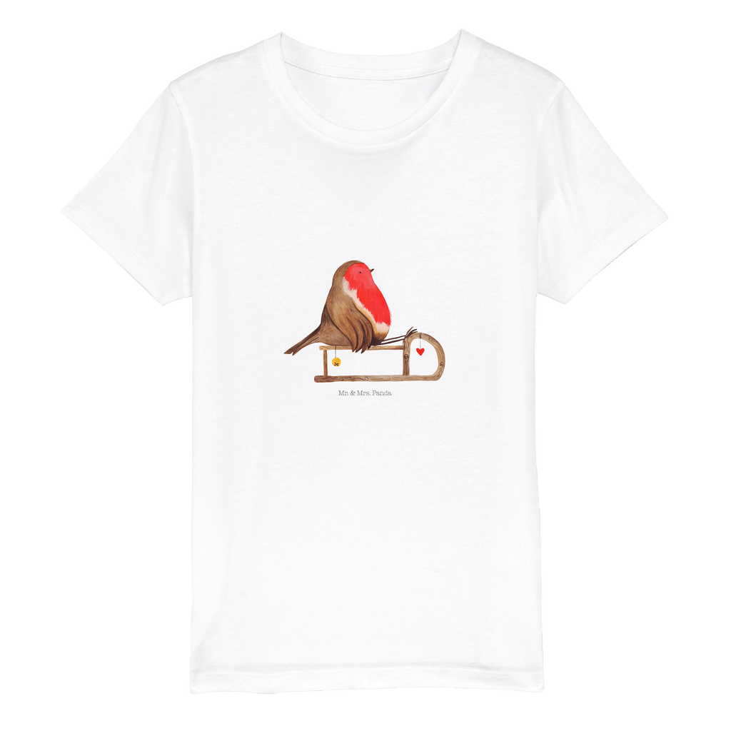 Kinder T-Shirt Rotkehlchen Schlitten