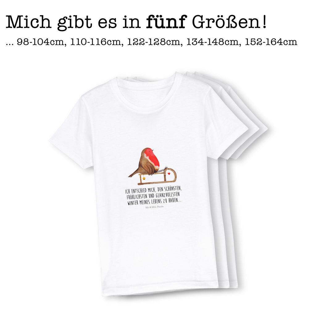 Kinder T-Shirt Rotkehlchen Schlitten