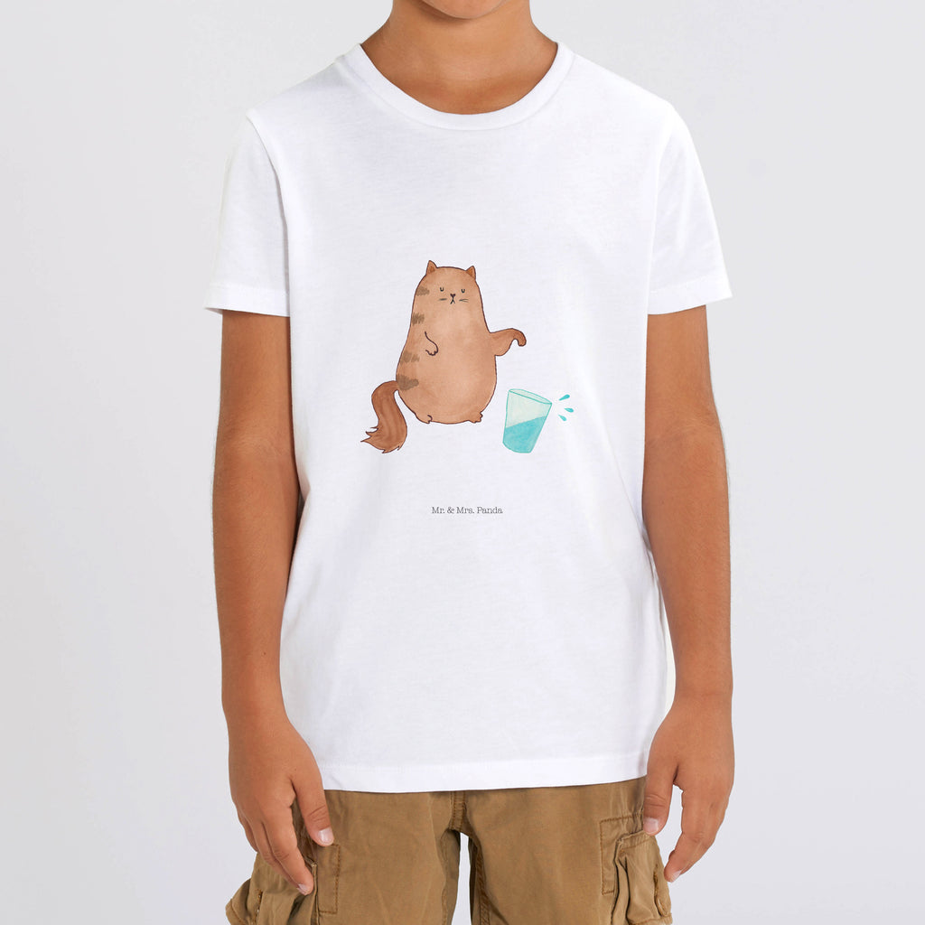 Kinder T-Shirt Katze Wasserglas