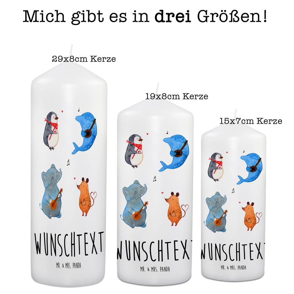 Personalisierte Kerze Big Band Kerze, Taufkerze, Kommunionskerze, Geburtstagskerze, Geschenk Kerze, Taufgeschenk Kerze, Kerze mit Druck, Besondere Kerze, Geschenkidee Kerze, Kerze für Kommunion, süße Tiermotive, gute Laune, lustige Sprüche, Tiere, Hund, Pinguin, Maus, Elefant, Delfin, Gitarre, Band, Triangel, Musikanten, Musik